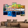 The waterfall in the autumn valley multi panel canvas wall art