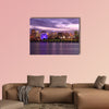 Montreal skyline and Lawrence River illuminated at dusk, wall art