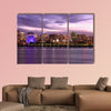 Montreal skyline and Lawrence River illuminated at dusk, wall art