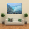 Kawah Ijen crater is the famous tourist attraction in Indonesia multi panel canvas wall art