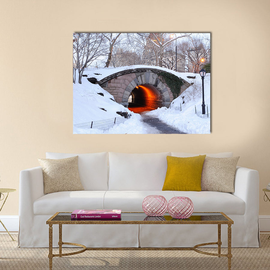 New York City Manhattan Central Park in winter Multi panel canvas wall art Success