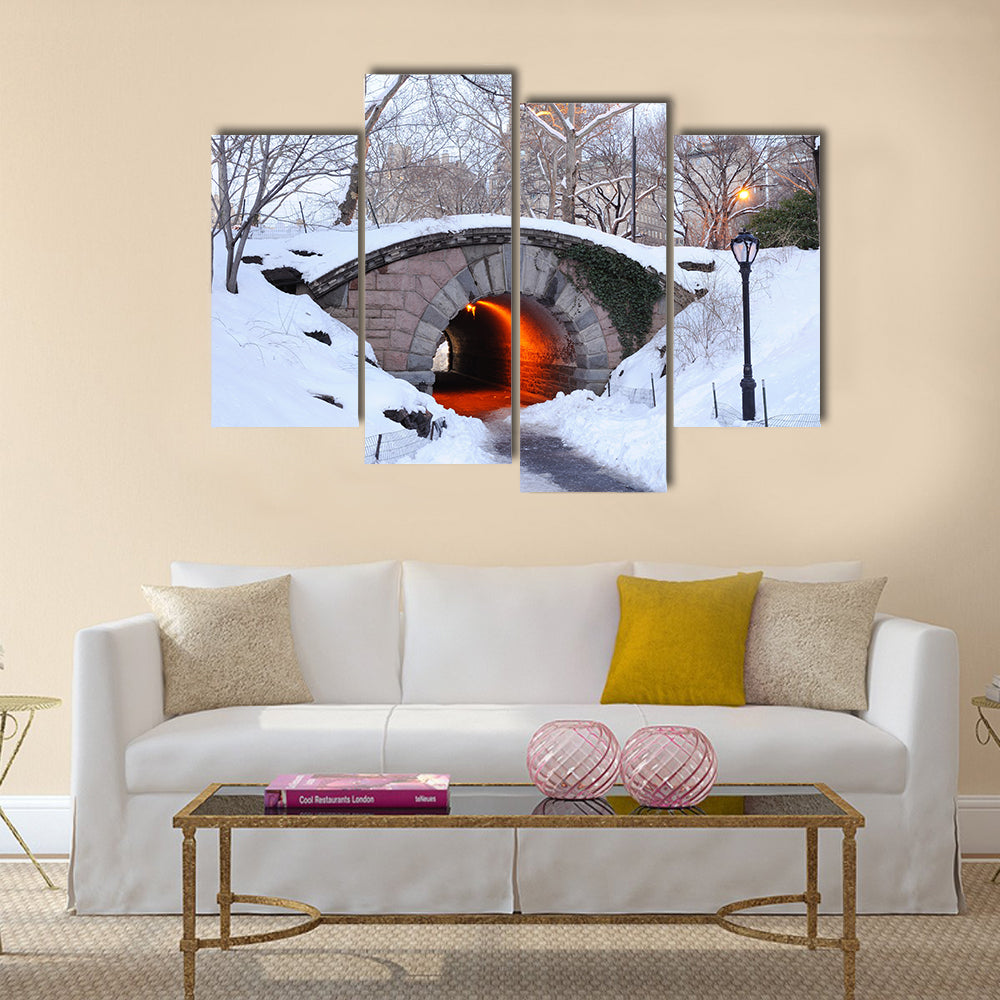 New York City Manhattan Central Park in winter Multi panel canvas wall art Success