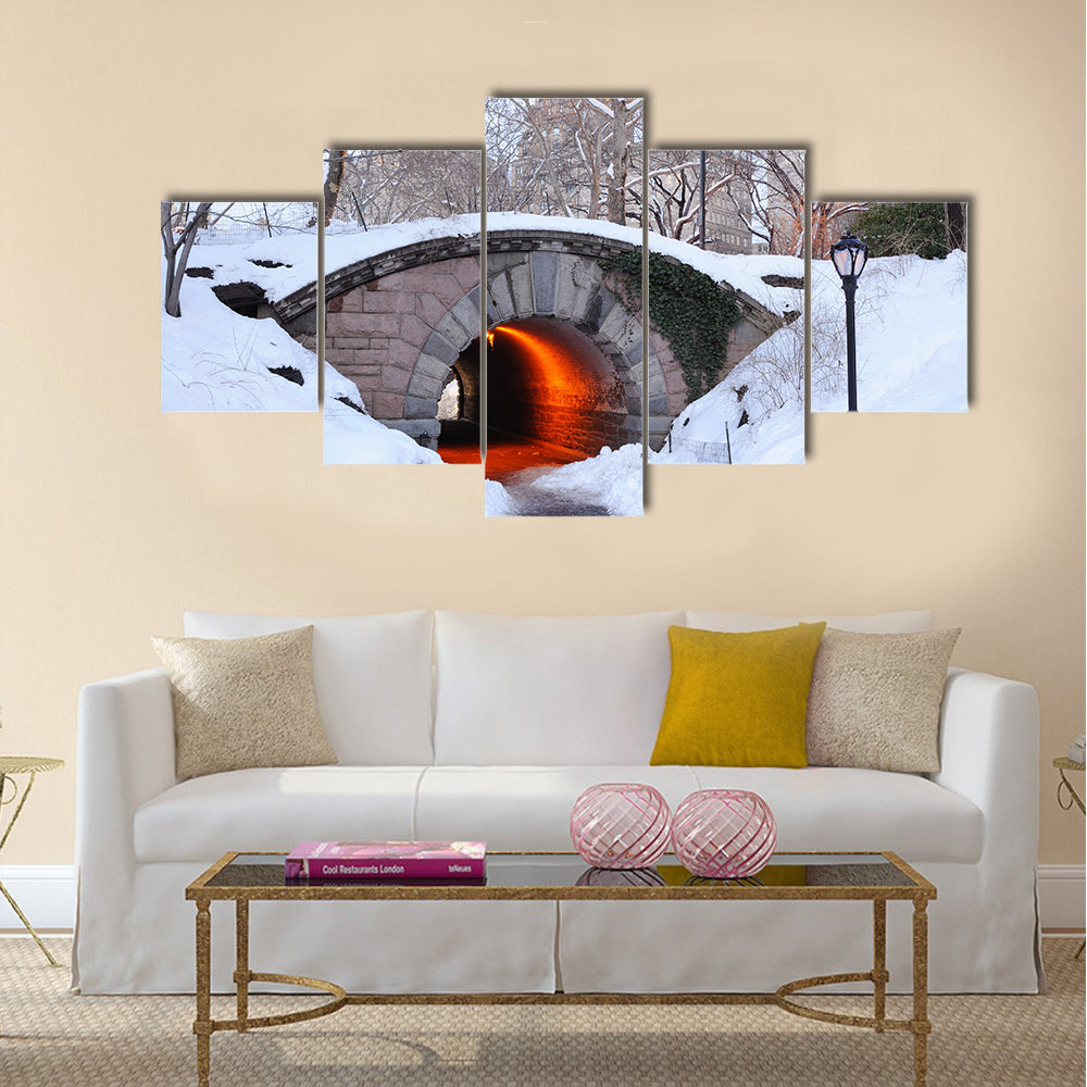New York City Manhattan Central Park in winter Multi panel canvas wall art Success