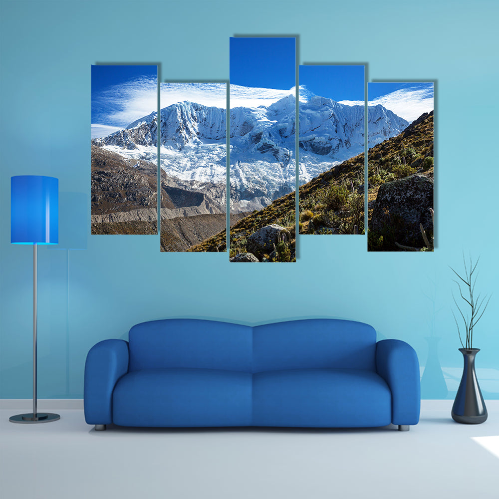 Beautiful mountains landscapes in Cordillera Huayhuash, Peru, South America Multi Panel Canvas Wall Art
