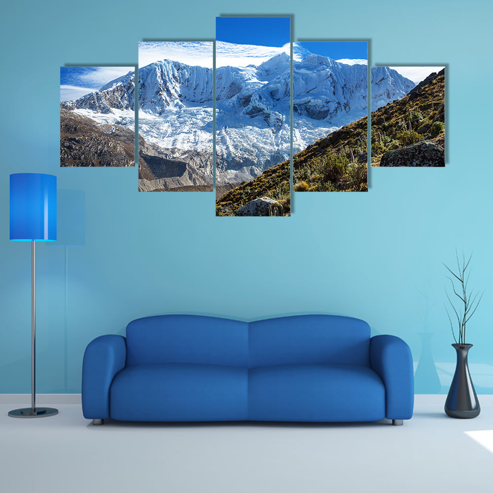 Beautiful mountains landscapes in Cordillera Huayhuash, Peru, South America Multi Panel Canvas Wall Art
