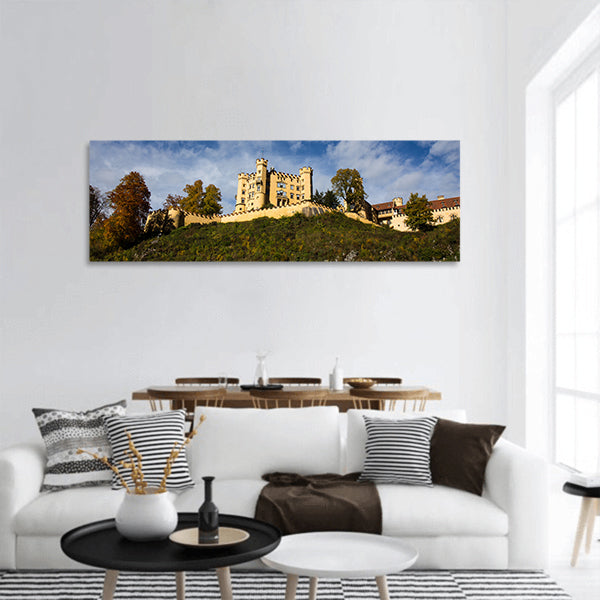Castle, Schloss Hohenschwangau - Fussen Panoramic canvas Wall Art