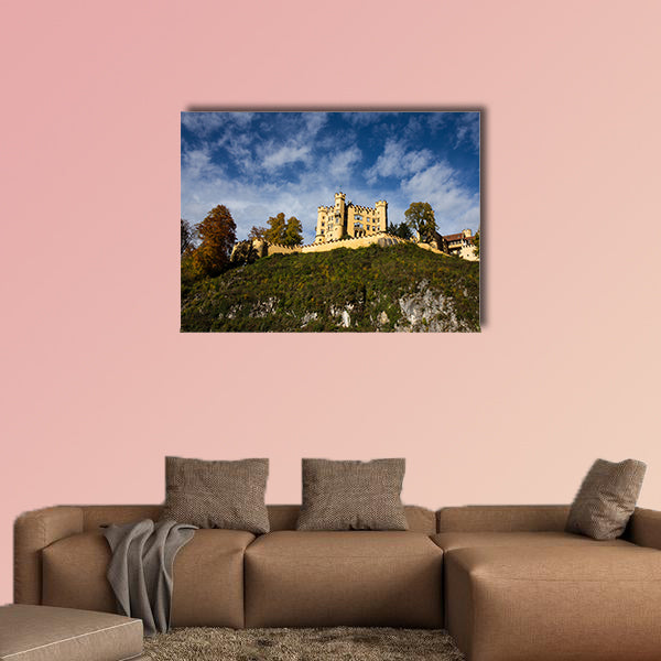 Castle with Cloudy Sky, Schloss Hohenschwangau, Germany wall art