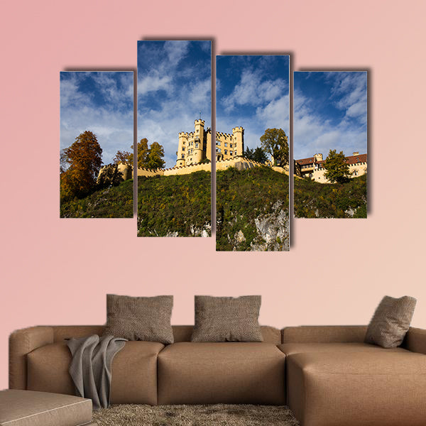 Castle with Cloudy Sky, Schloss Hohenschwangau, Germany wall art