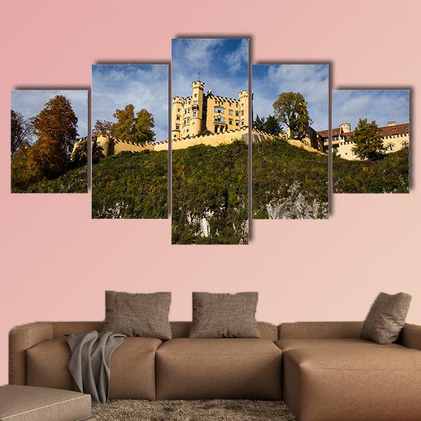 Castle with Cloudy Sky, Schloss Hohenschwangau, Germany wall art