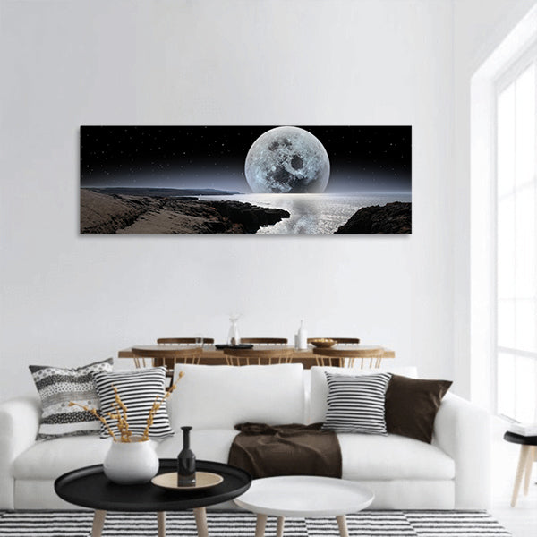 Cliffs and coastline of burren in county clare ireland , Panoramic Canvas Wall Art
