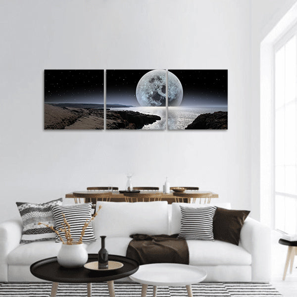 Cliffs and coastline of burren in county clare ireland , Panoramic Canvas Wall Art