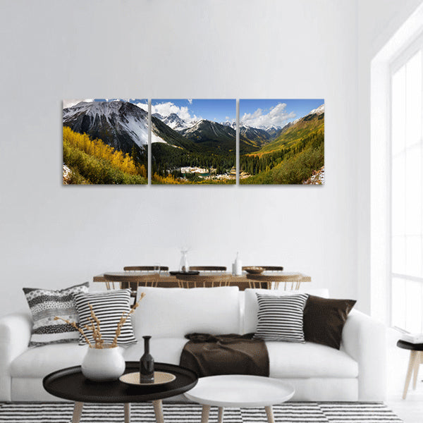 Fall color in Ridgway panoramic canvas wall art