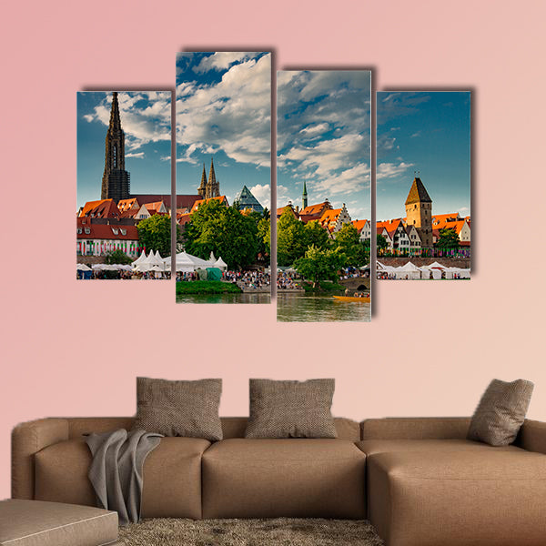 Ulm at the Danube multi panel canvas wall art