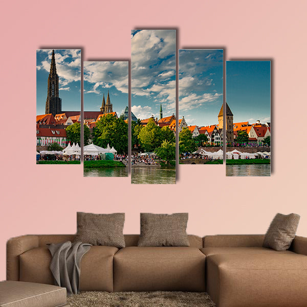 Ulm at the Danube multi panel canvas wall art