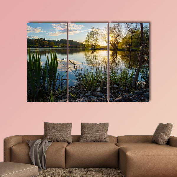 Sunset at Kemnade multi panel canvas wall art