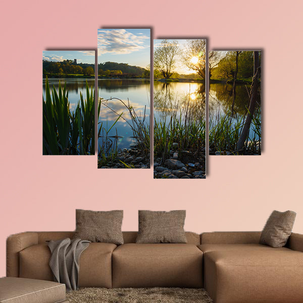 Sunset at Kemnade multi panel canvas wall art