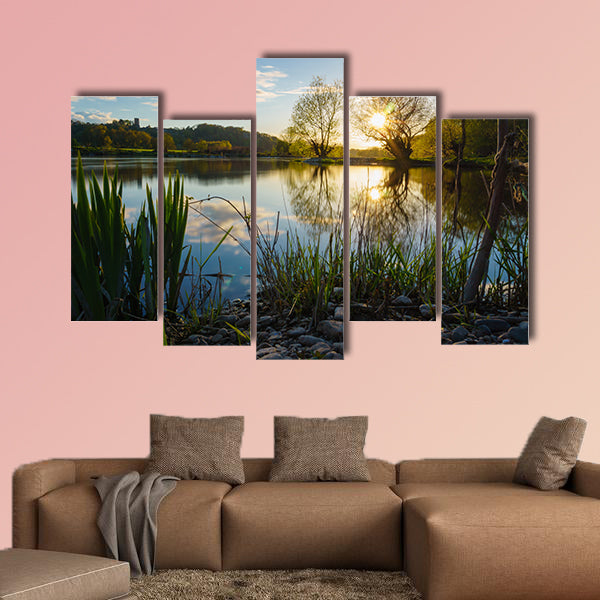 Sunset at Kemnade multi panel canvas wall art
