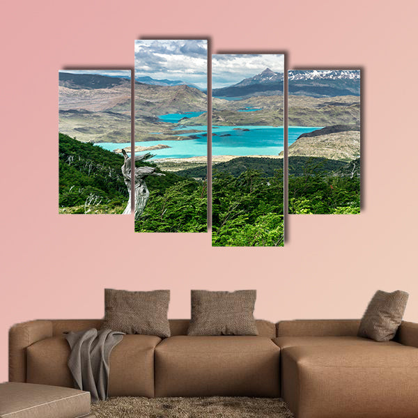 Hiking to Britanico Multi panel canvas wall art