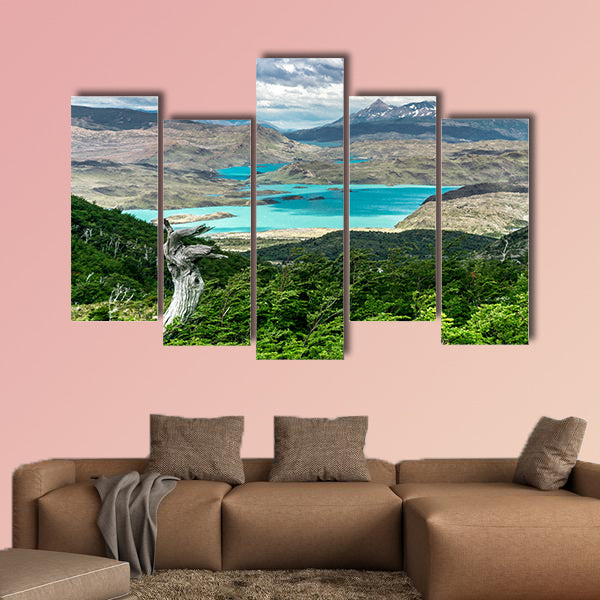 Hiking to Britanico Multi panel canvas wall art