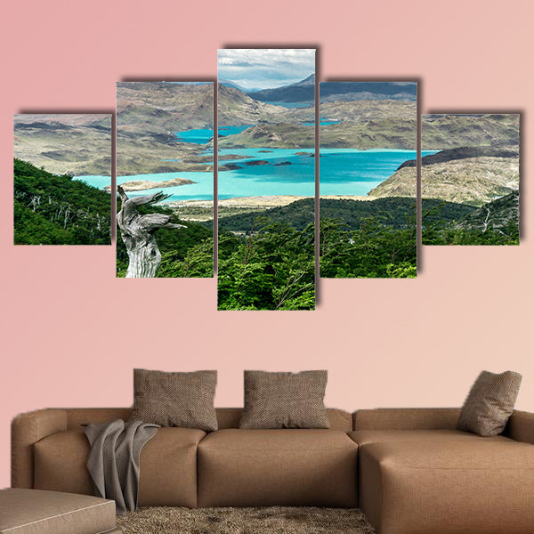Hiking to Britanico Multi panel canvas wall art