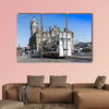 Street view of Historic Old Town Houses in Edinburgh multi panel canvas wall art