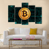 cryptocurrency bitcoin multi panel canvas wall art