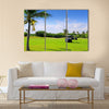 Golf course tropical palm trees in mayan riviera Mexico Multi Panel Canvas Wall Art