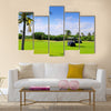 Golf course tropical palm trees in mayan riviera Mexico Multi Panel Canvas Wall Art