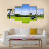 Golf course tropical palm trees in mayan riviera Mexico Multi Panel Canvas Wall Art