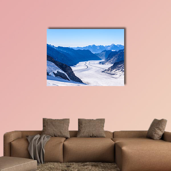 Aletsch glacier, ice landscape in Alps of Switzerland, Europe wall art
