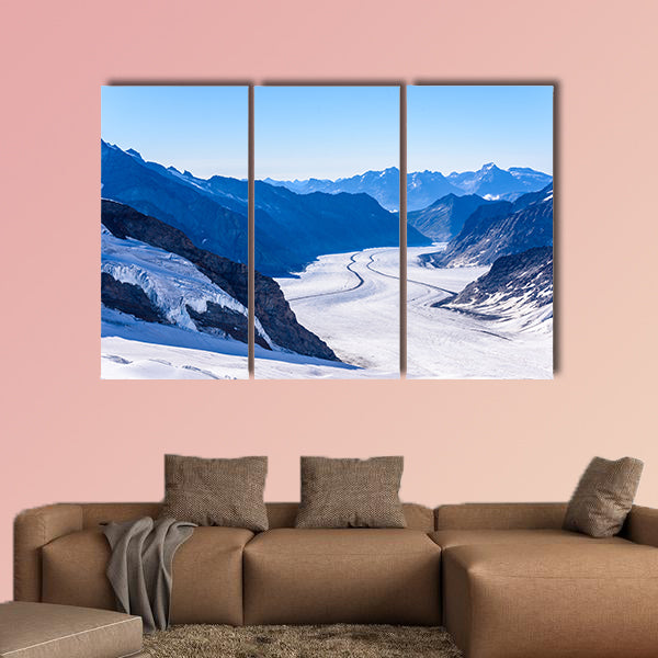 Aletsch glacier, ice landscape in Alps of Switzerland, Europe wall art