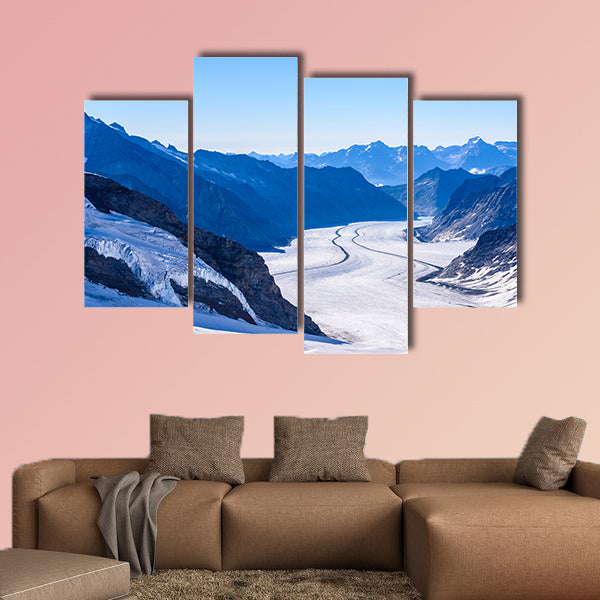 Aletsch glacier, ice landscape in Alps of Switzerland, Europe wall art