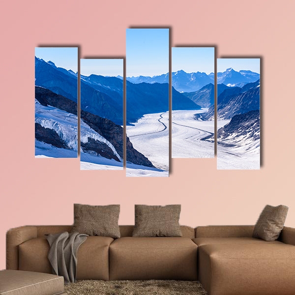 Aletsch glacier, ice landscape in Alps of Switzerland, Europe wall art