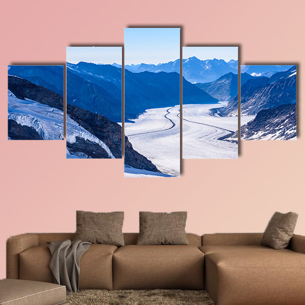 Aletsch glacier, ice landscape in Alps of Switzerland, Europe wall art