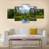 Beautiful art of Yosemite valley view Multi Panel Canvas Wall Art