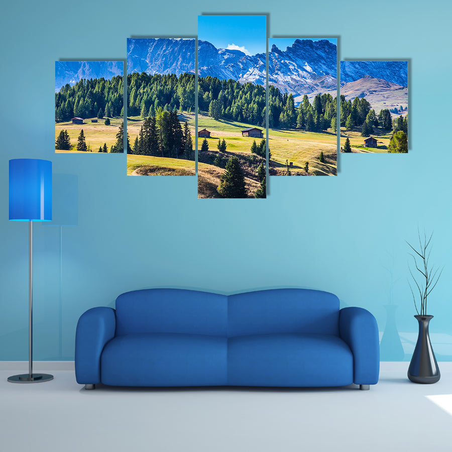The most beautiful scenery in the Dolomites multi panel canvas wall art