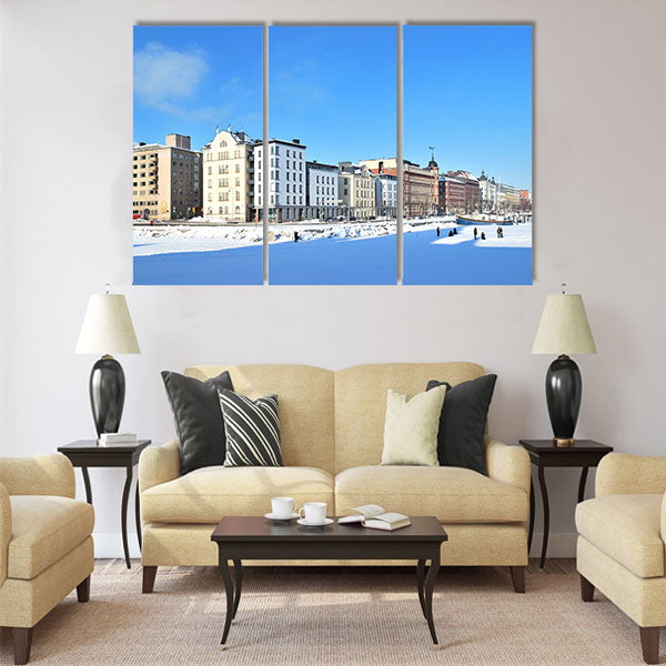 North Quay in a sunny winter day Multi panel canvas wall art