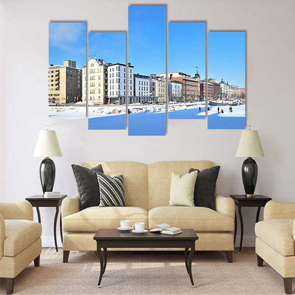 North Quay in a sunny winter day Multi panel canvas wall art