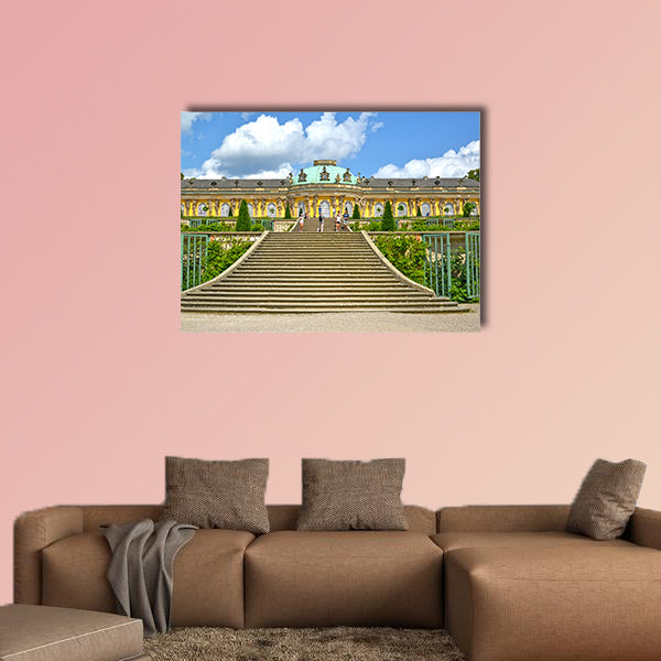 A view of Frederick the Great's palace in the Sanssousi wall art