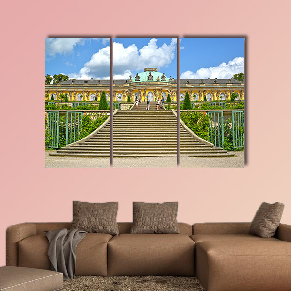 A view of Frederick the Great's palace in the Sanssousi wall art