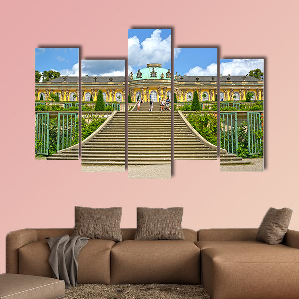 A view of Frederick the Great's palace in the Sanssousi wall art