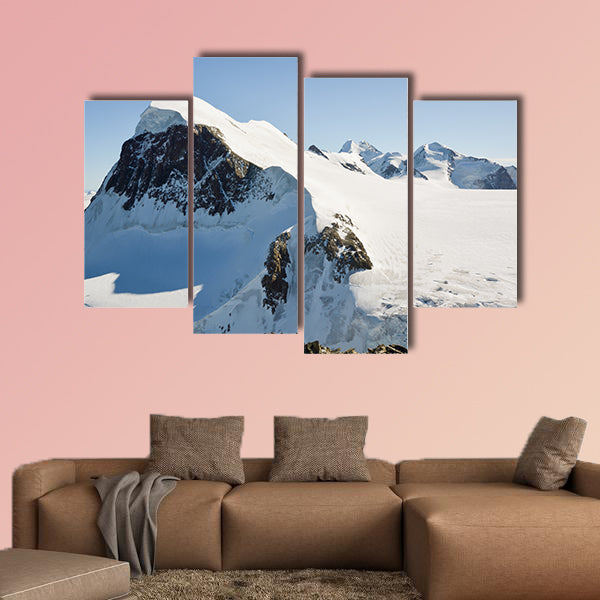 View on Breithorn from Klein Matterhorn multi panel canvas wall art