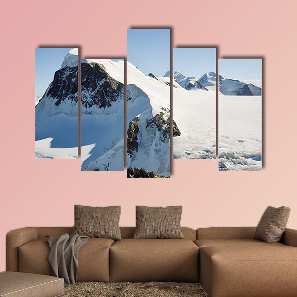 View on Breithorn from Klein Matterhorn multi panel canvas wall art