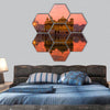 Sunset at Golden Temple, Amritsar, India hexagonal canvas wall art