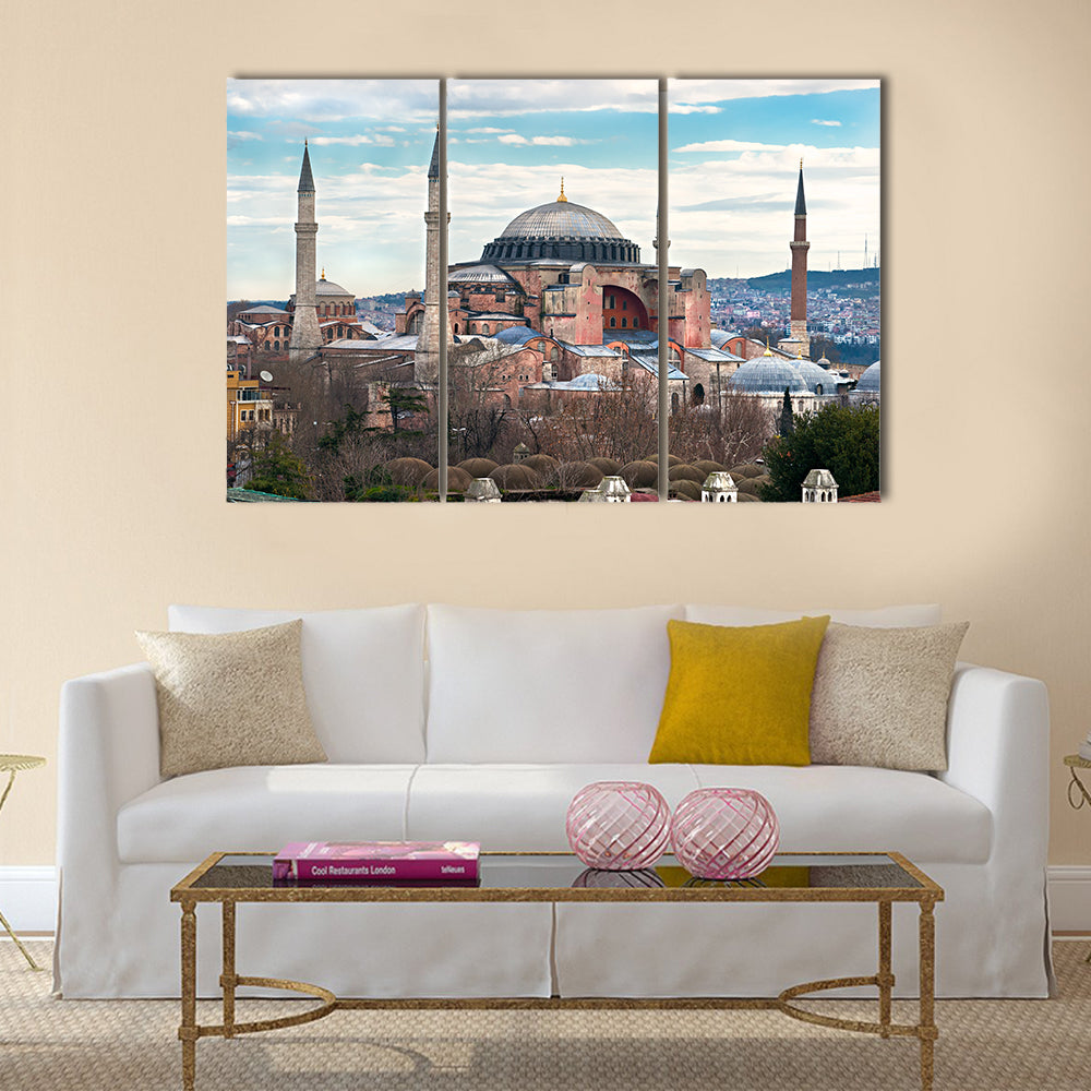 Hagia Sophia mosque in Istanbul Turkey multi panel canvas wall art