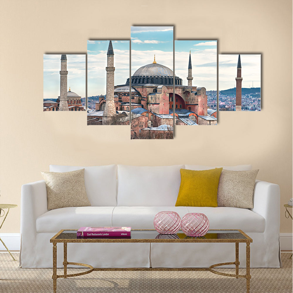 Hagia Sophia mosque in Istanbul Turkey multi panel canvas wall art