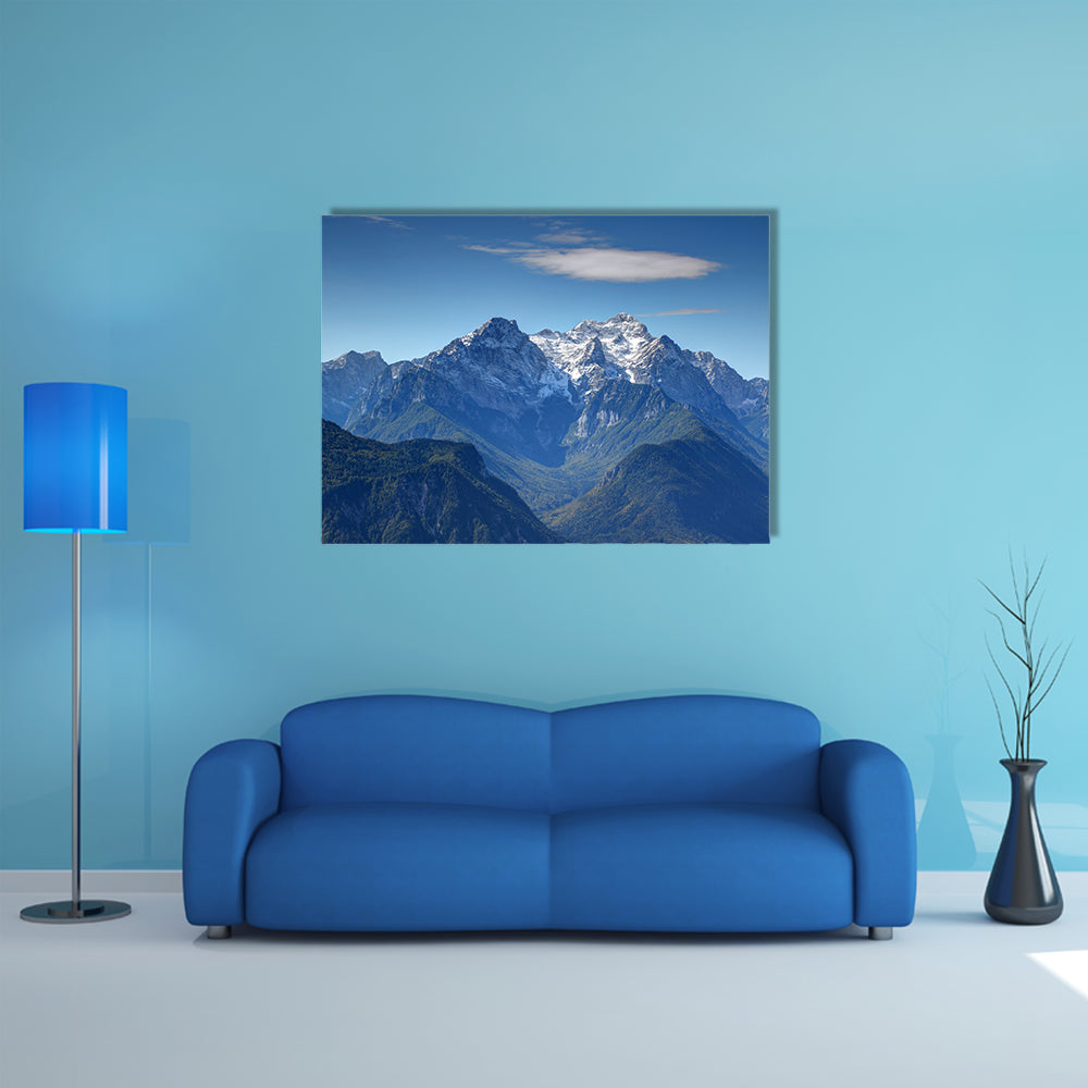The snowy Triglav peak, highest point of Slovenia, canvas wall art