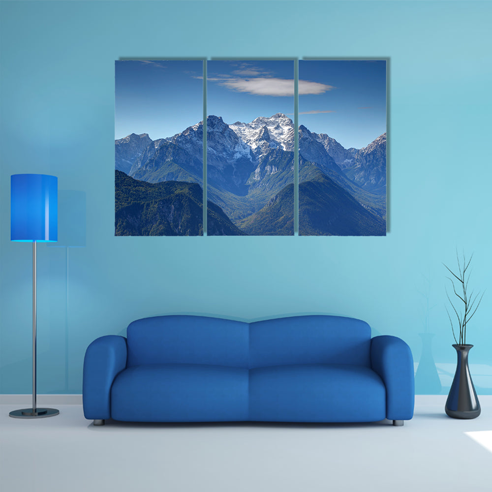The snowy Triglav peak, highest point of Slovenia, canvas wall art
