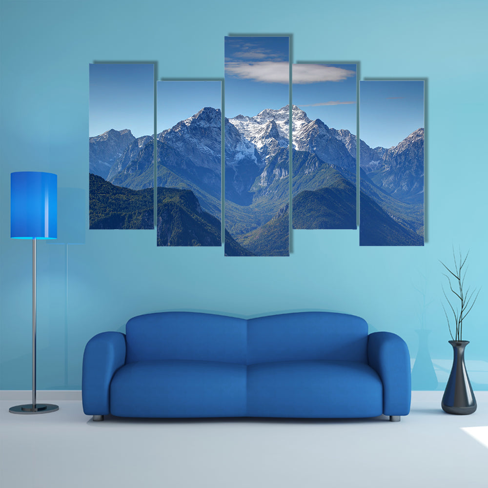 The snowy Triglav peak, highest point of Slovenia, canvas wall art