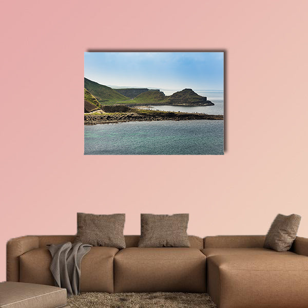 Thousands of tourists visiting Giant's Causeway in County Antrim wall art